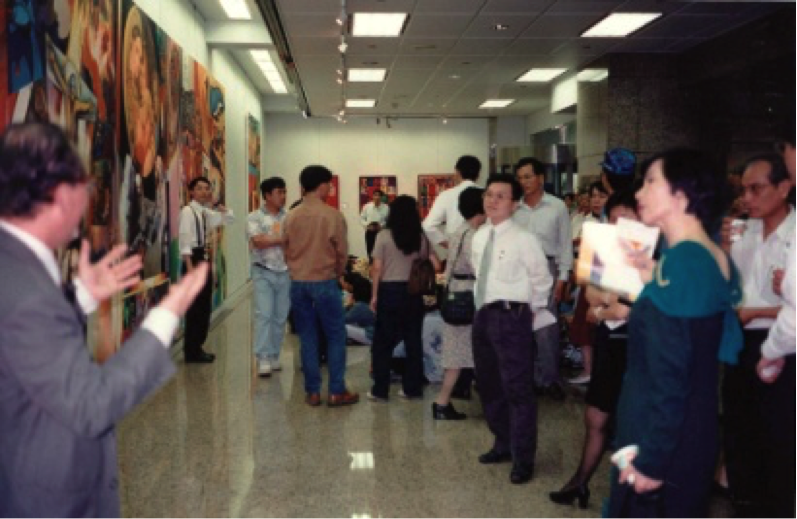 陳錦芳在北美館展時推動大眾藝術教育及台灣的精神建設